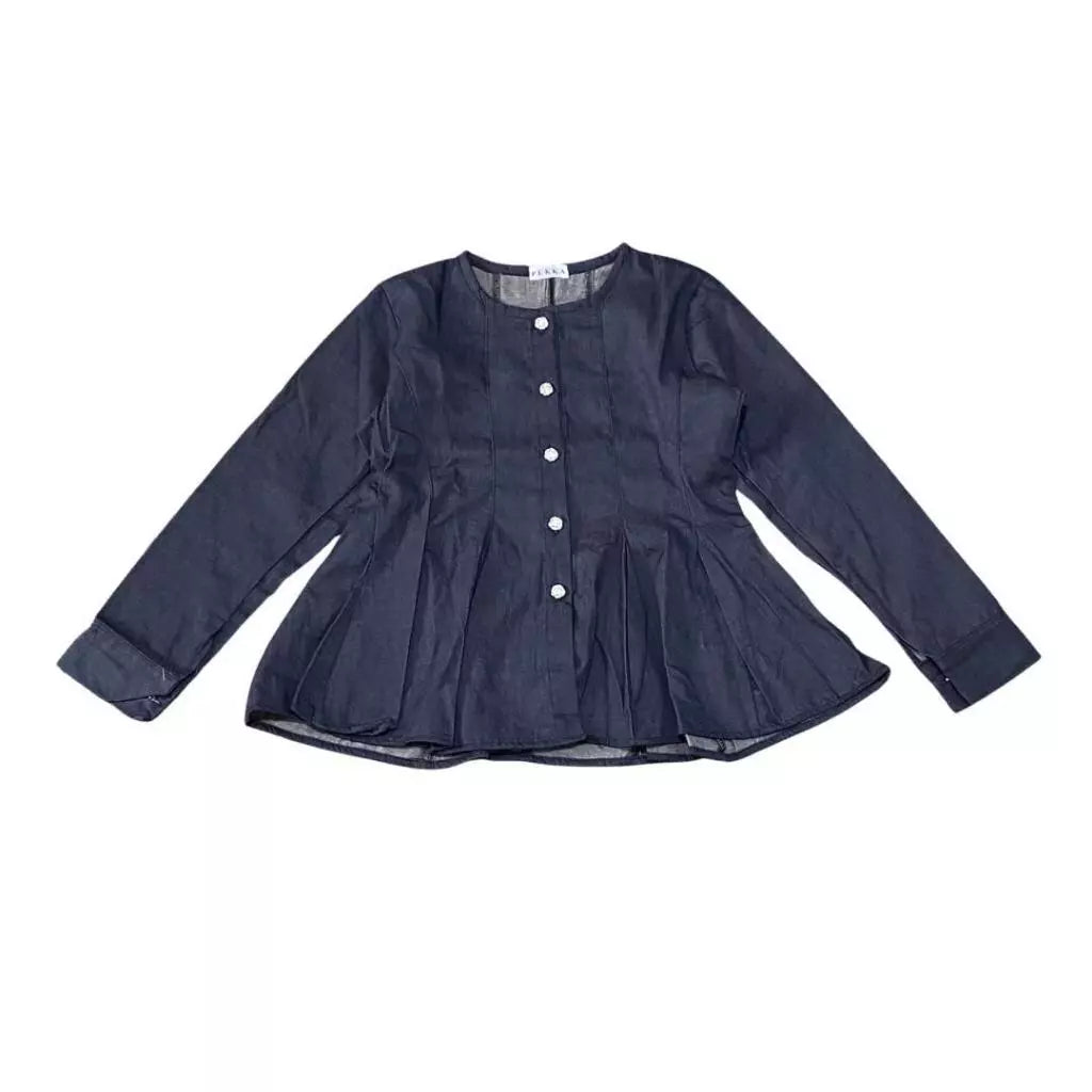 Alexa Peplum Shirt Denim - Pukka