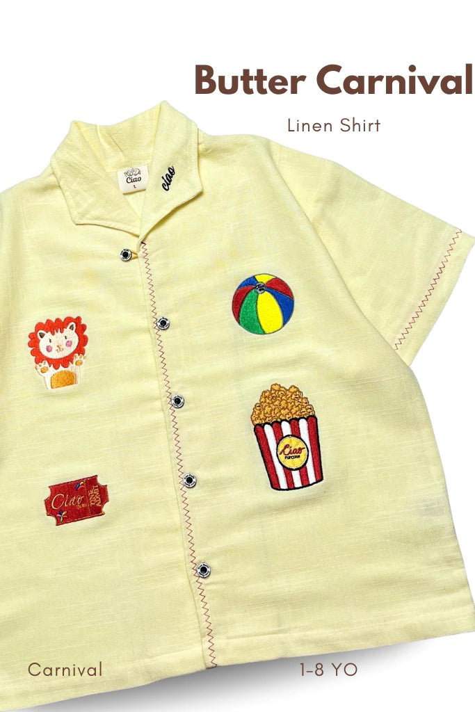 HGL Bambini - Butter Carnival Linen Shirt - Ciao