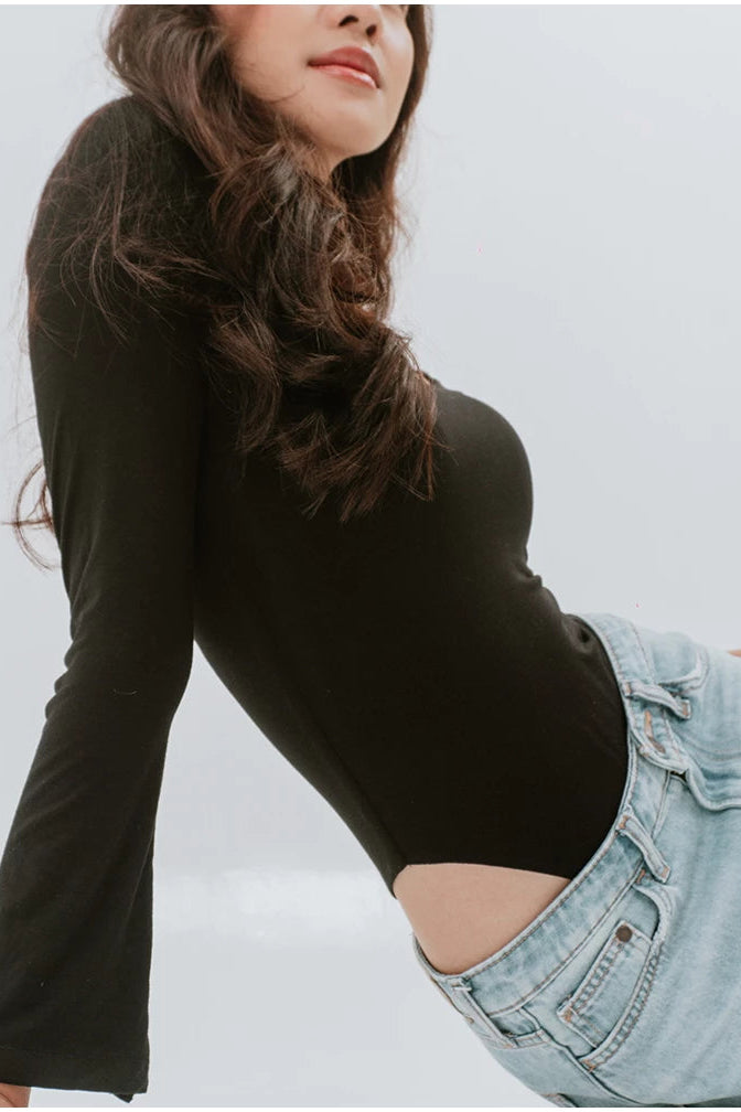 Longsleeve Black Jumpsuit - The Sleepless Black