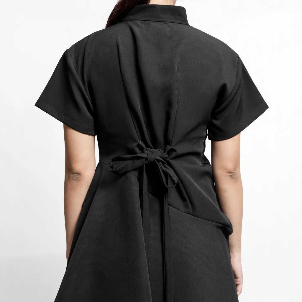 Ciel Midi Dress Black - Isoos Studios