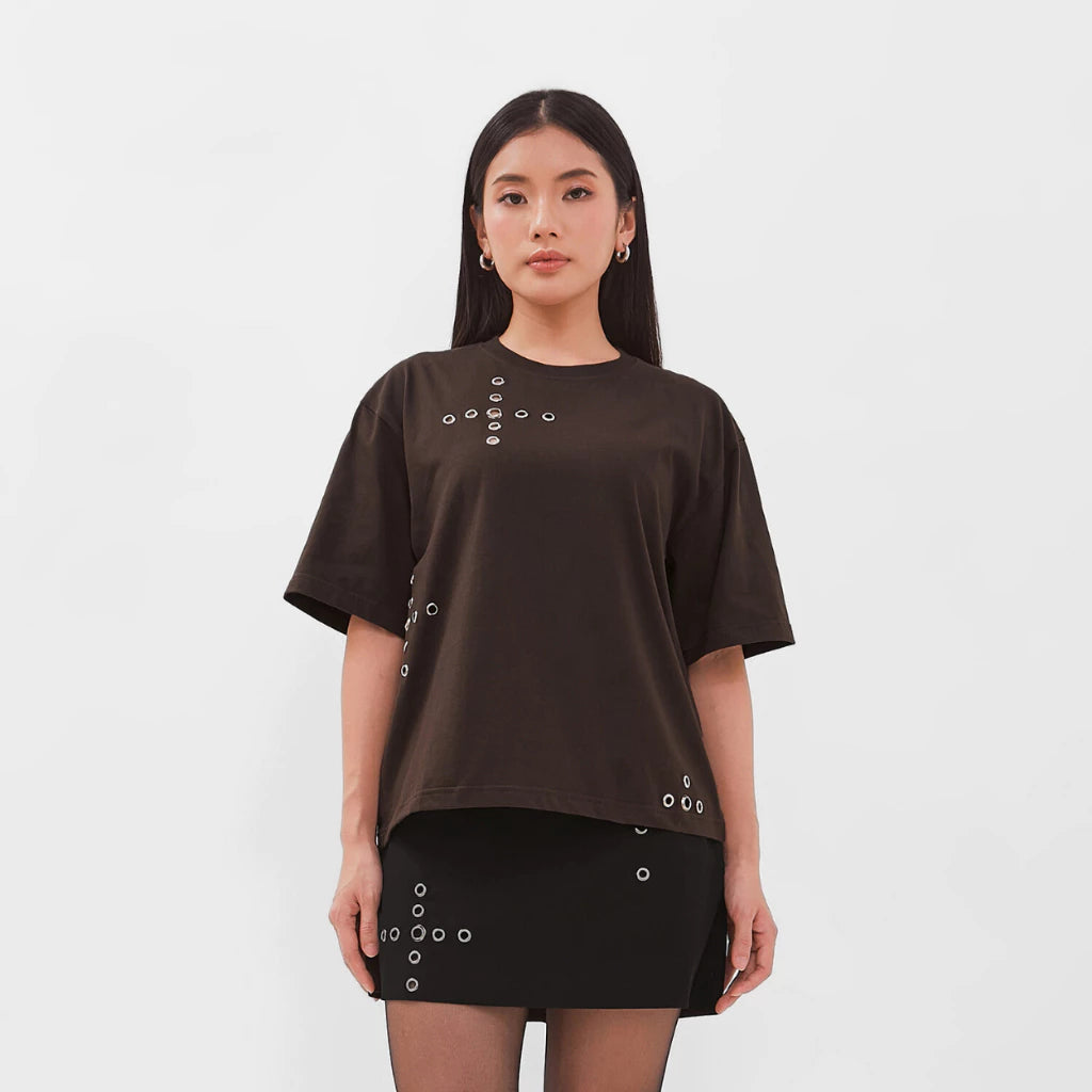Geila Eyelet T-Shirt - Isoos Studios