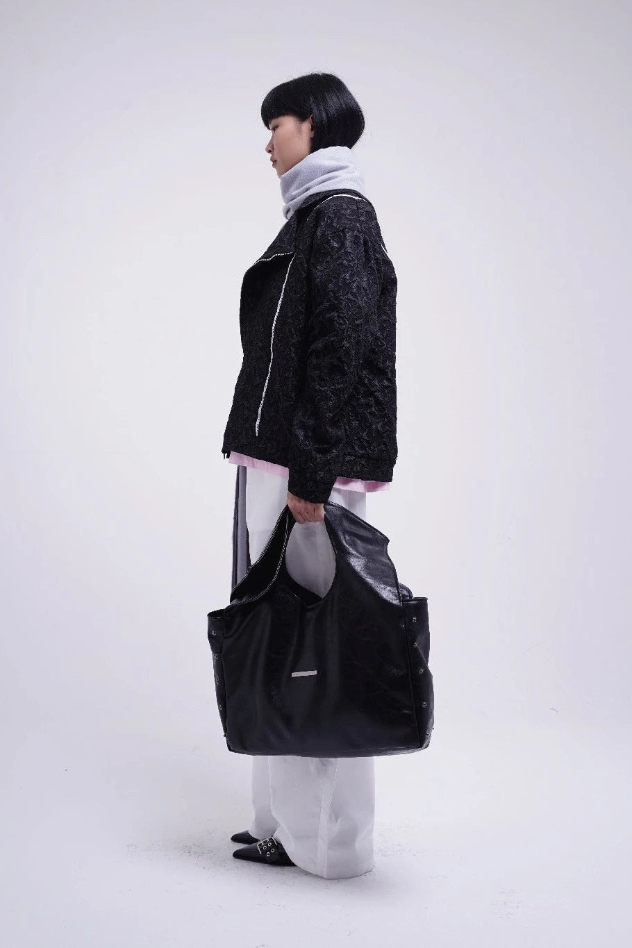 Marlon Leather Bag Black (15) - Nylony