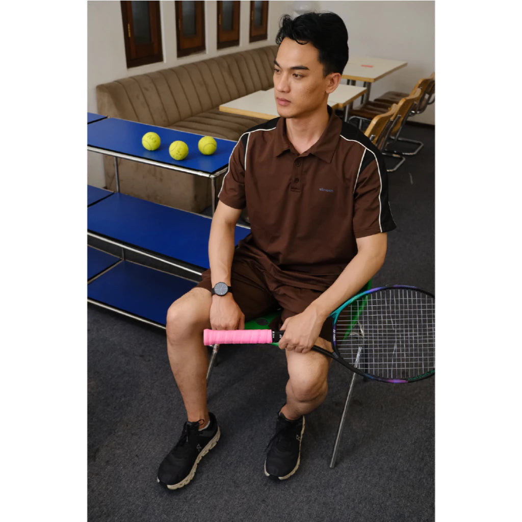 Athleisure Polo Dark Brown - All March