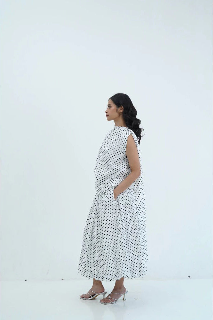 Dotty Skirt White Polkadot - Jinzu