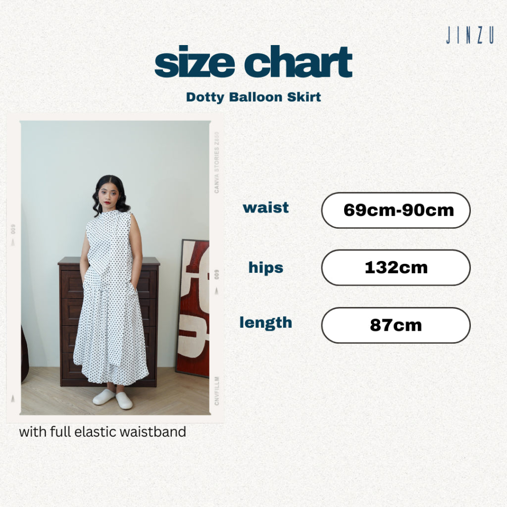 Dotty Skirt White Polkadot - Jinzu