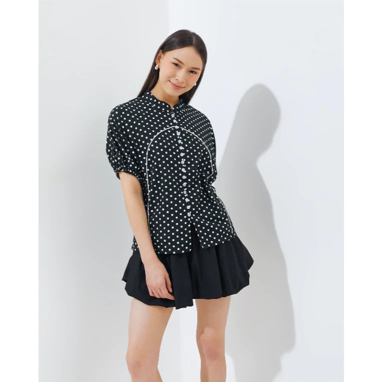 Dotty Blouse Polkadot Top - Eotes