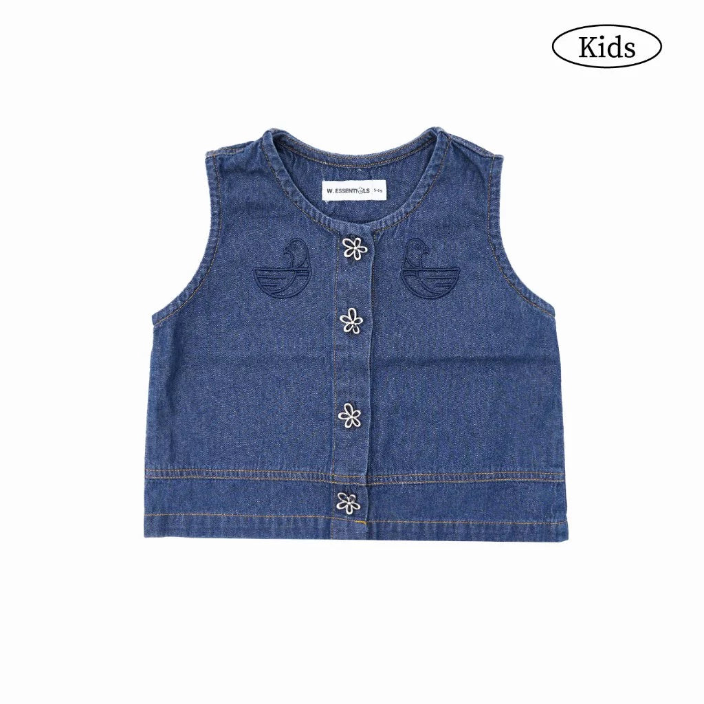 HGL Bambini - Mistral Vest Washed Indigo - W.Essentiels Primavera