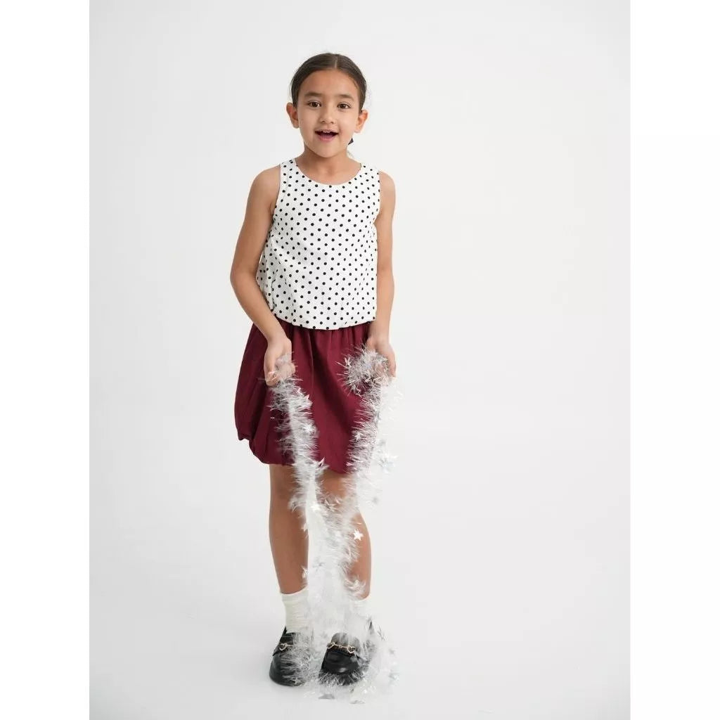 HGL Bambini - Bella Bubble Skirt Maroon - Little Saints
