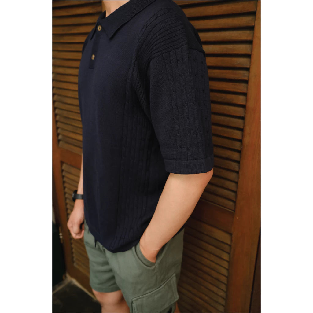 Cabin Core Cable Poloknit - All March