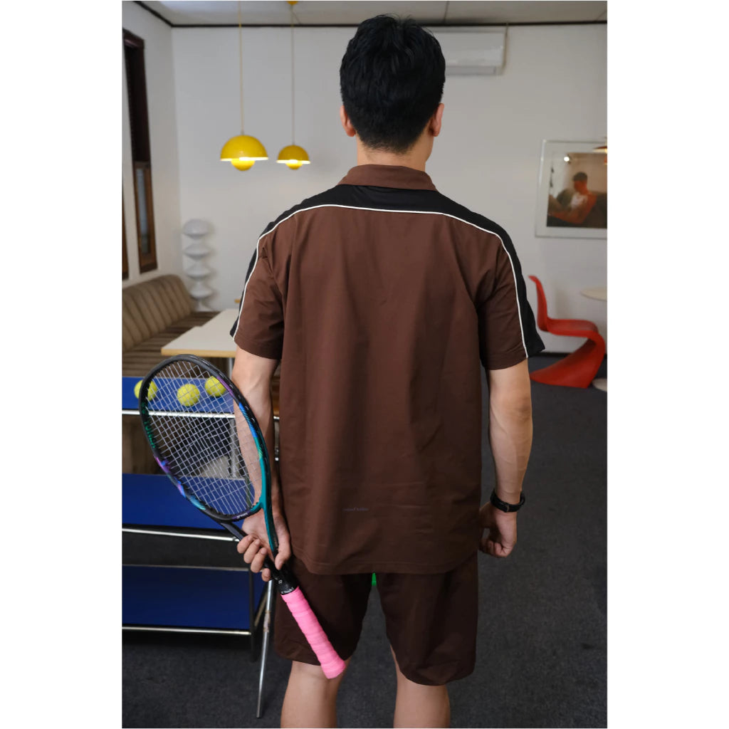Athleisure Polo Dark Brown - All March