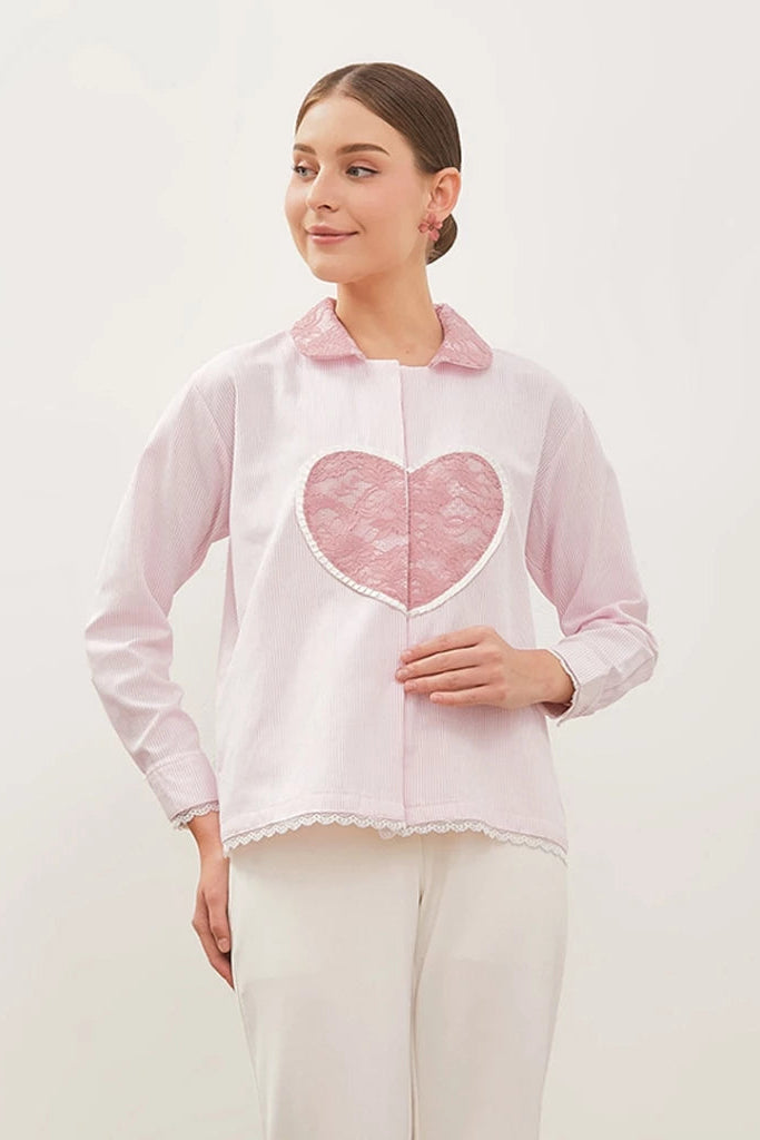 Aurora Shirt Long Sleeve Pink - Curato Market