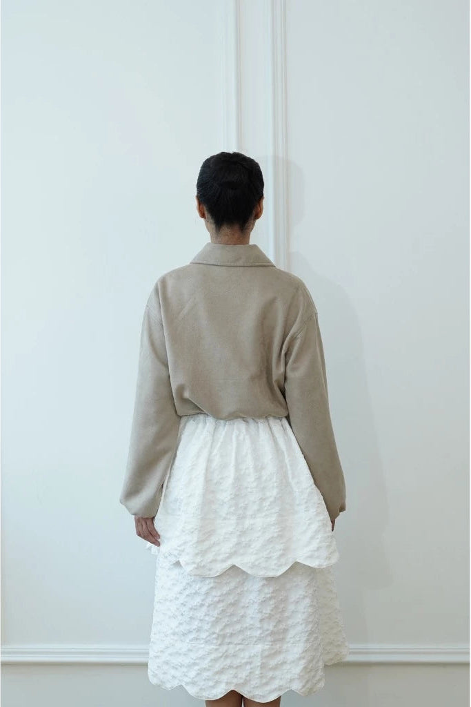 Aure Suede Jacket Khaki - Jinzu