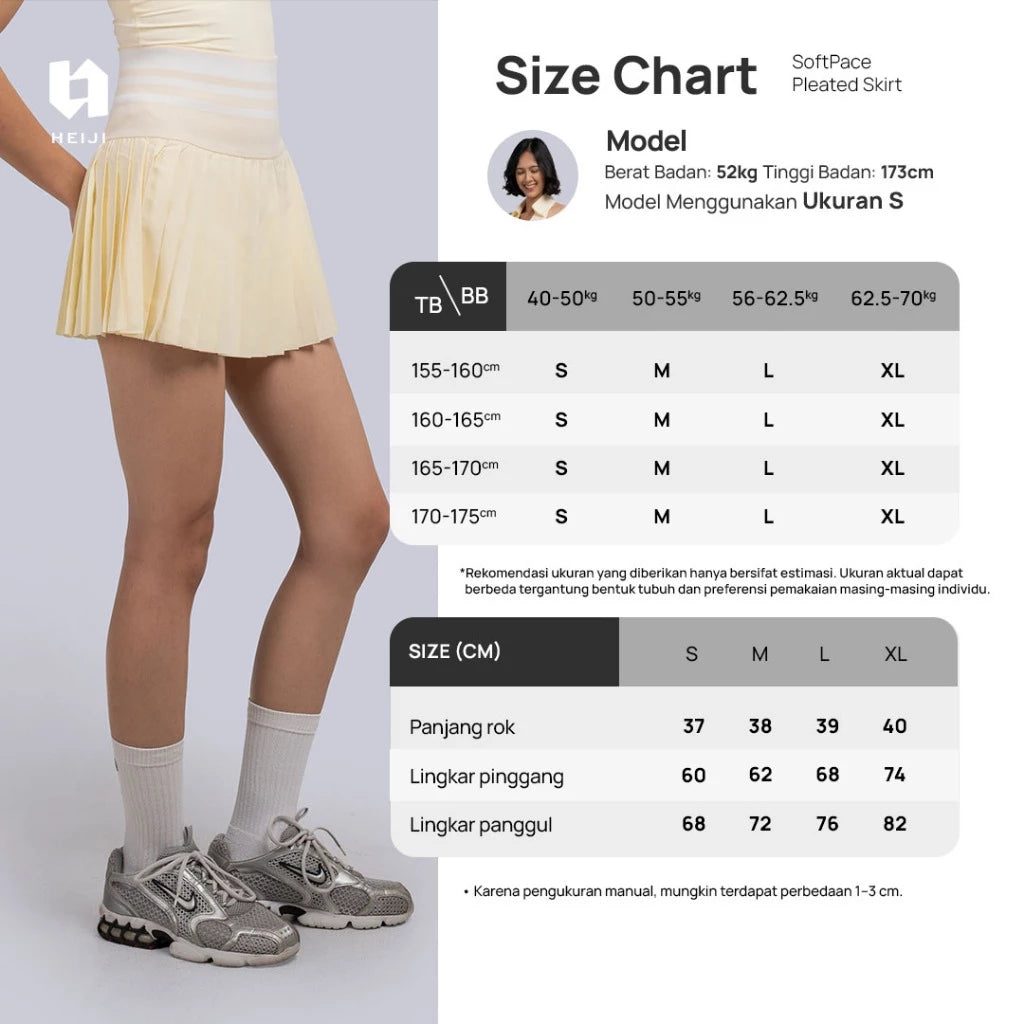 Softpace Pleated Skirt Brown - Heiji Active