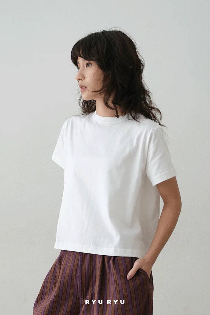 White Basic Tee - Ryuryu