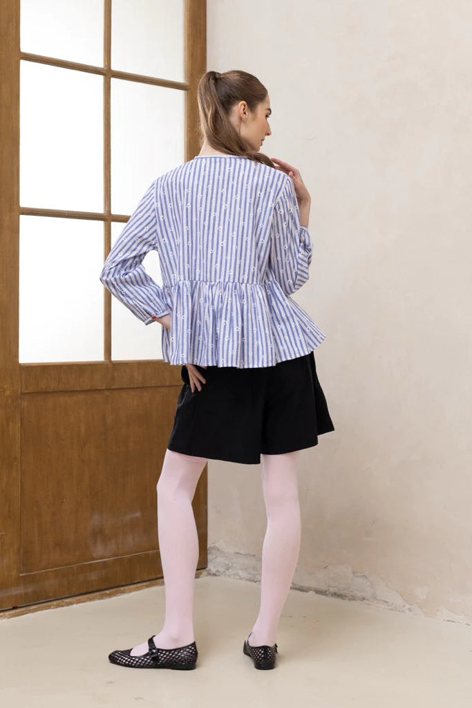 Kelly Fleur Blouse Dark Blue - Saya Saya