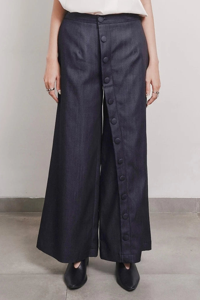 Maelle Button Pants Denim - Isoos Studios