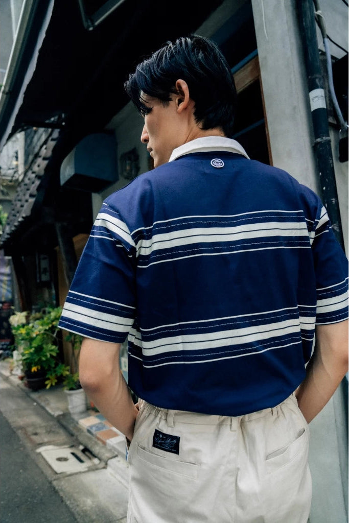 Oxford Society Otmoor Polo Short Sleeve Shirt In Navy - Oxford Society