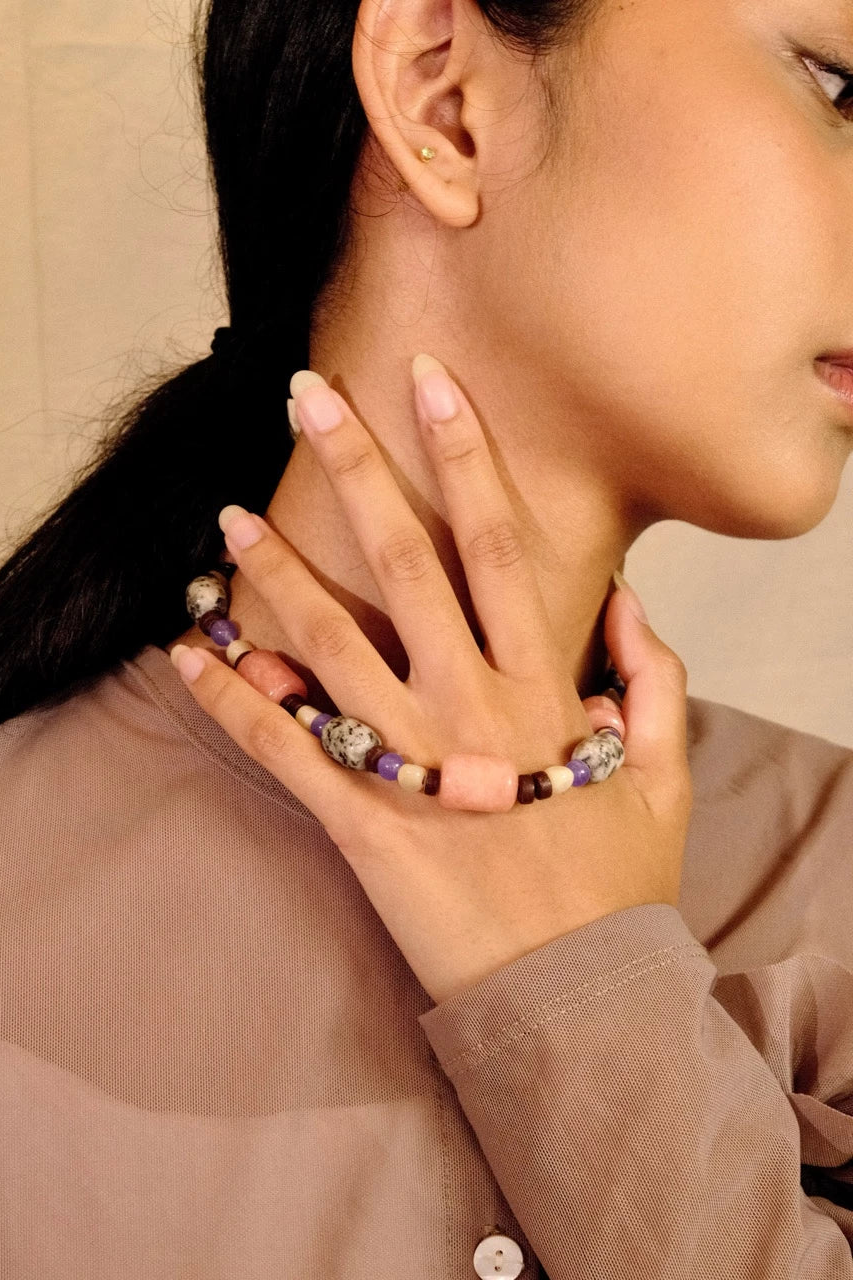 Aruna Necklace Pink - Hoogy