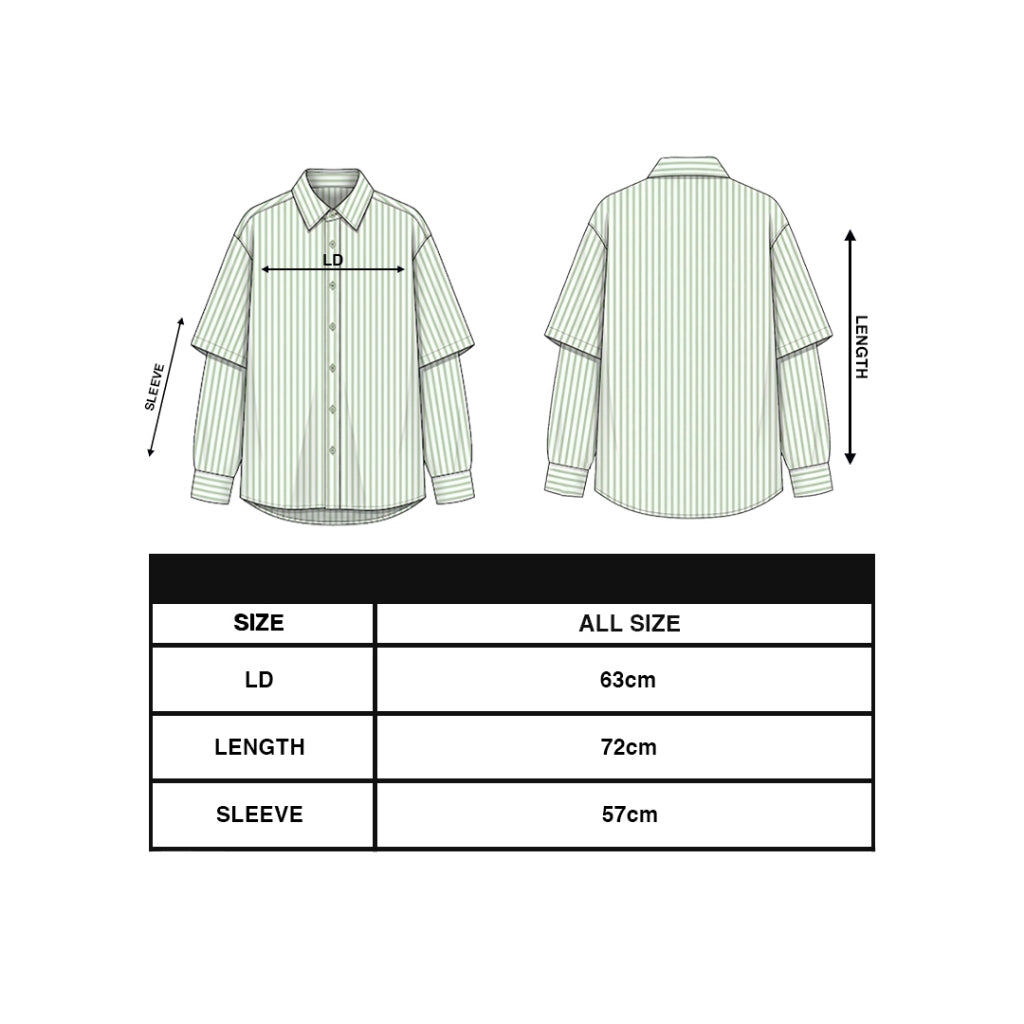 Gemz Shirt Stripe Green - Basico
