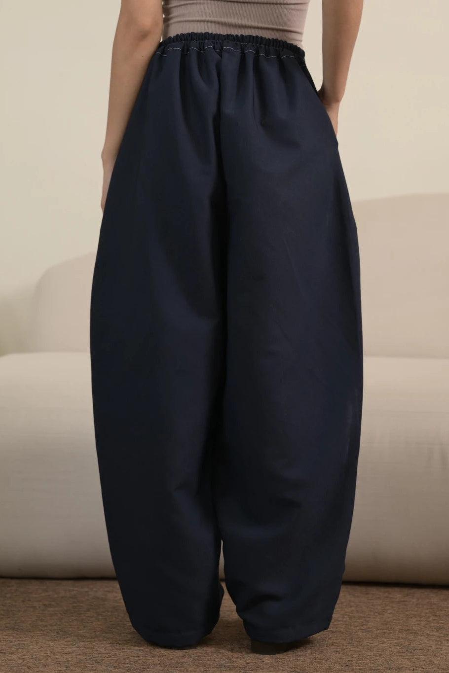 Helia Pants Dark Navy - Fynd