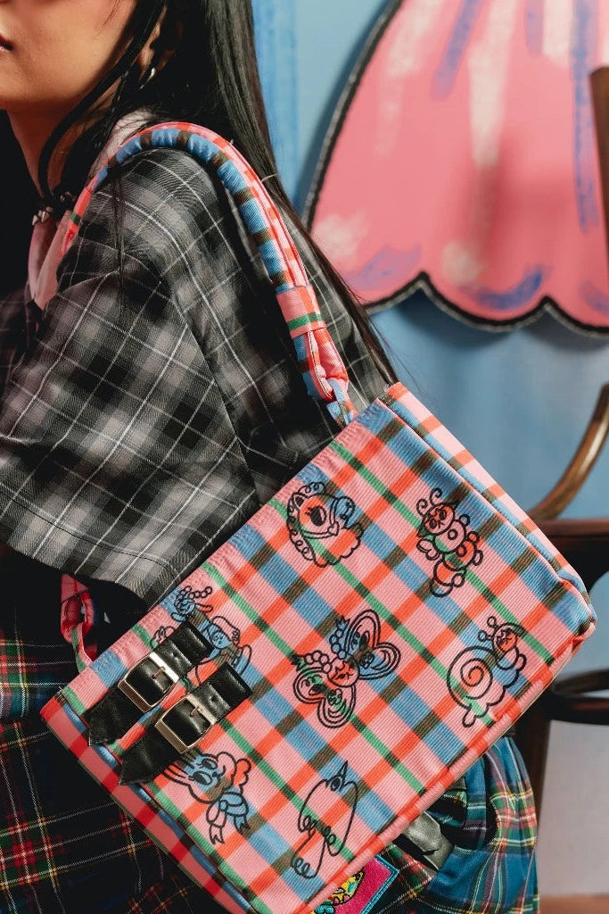 Plaid Playdate Belt Shoulder Bag - Liunic On Things