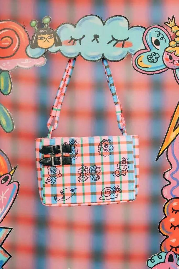 Plaid Playdate Belt Shoulder Bag - Liunic On Things