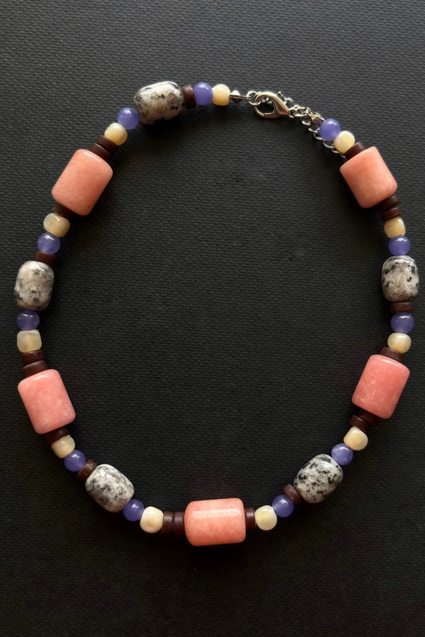 Aruna Necklace Pink - Hoogy