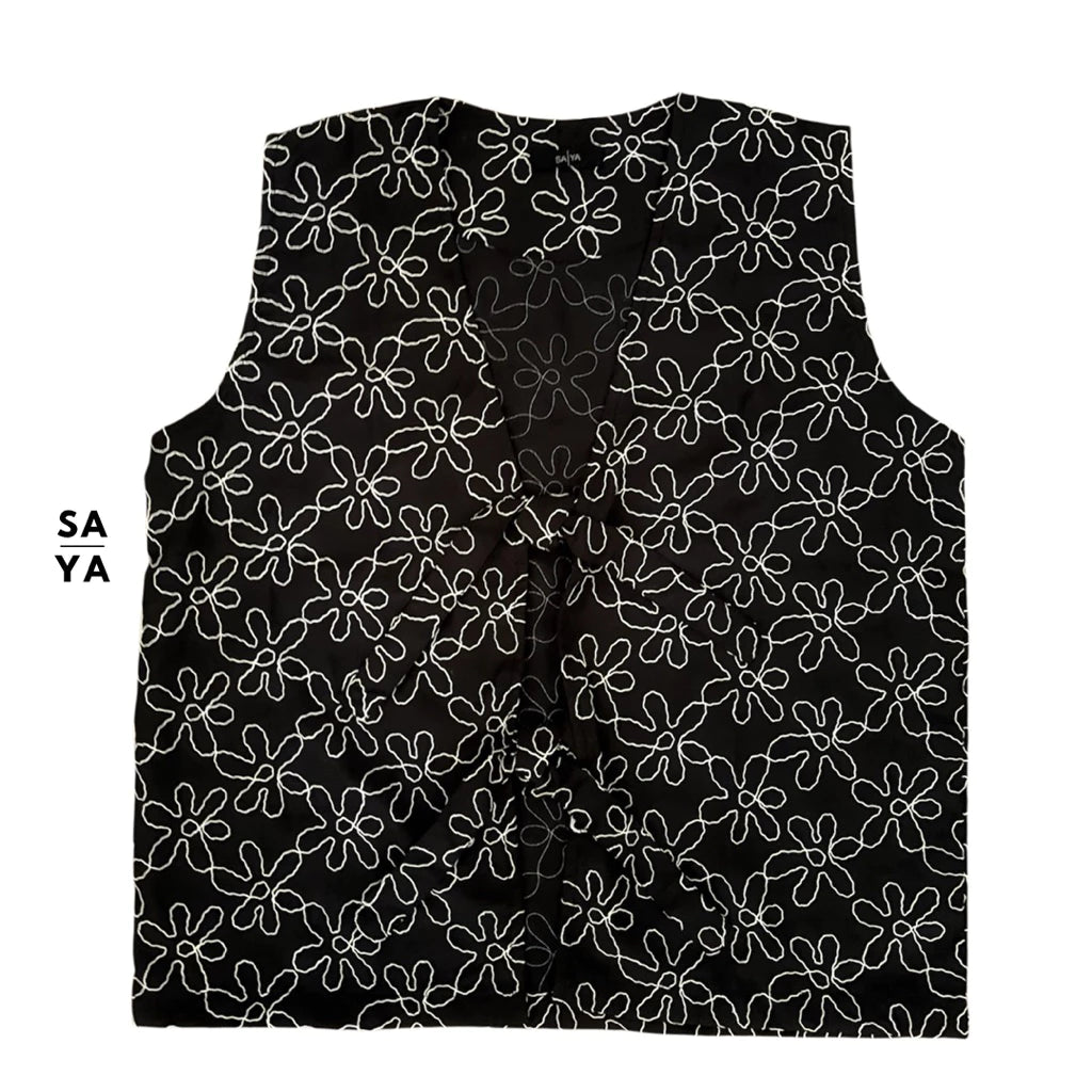 Fleur Vest Black - Saya Saya