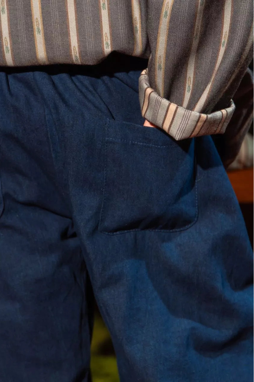 HGL Bambini - Sabine And Heem x Karrot - Emory Twill Denim Big Pants Blue - Karrot
