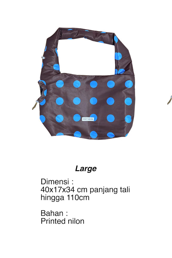 Bash Polka Large Brown/Blue - Doted Fragments