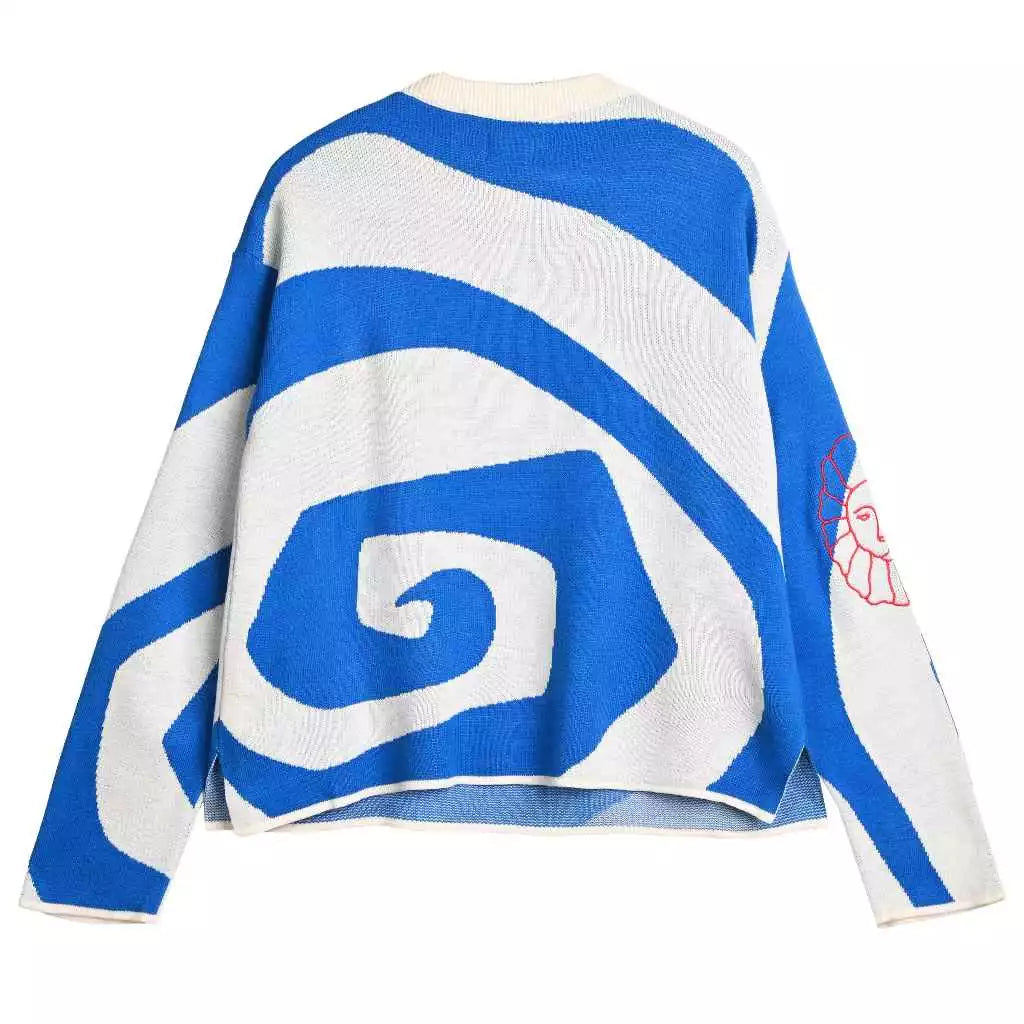 Lazlo Sweater Blue White - Bertjorak