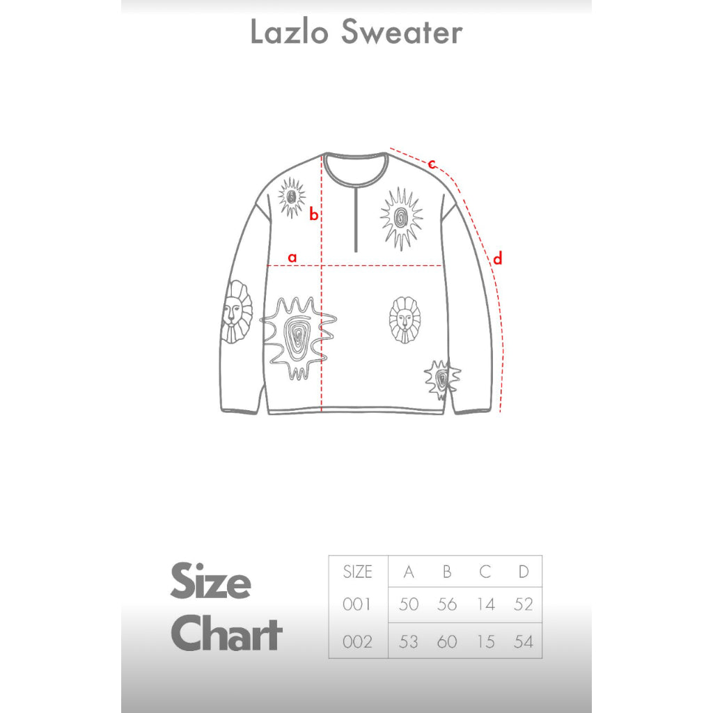 Lazlo Sweater Blue White - Bertjorak