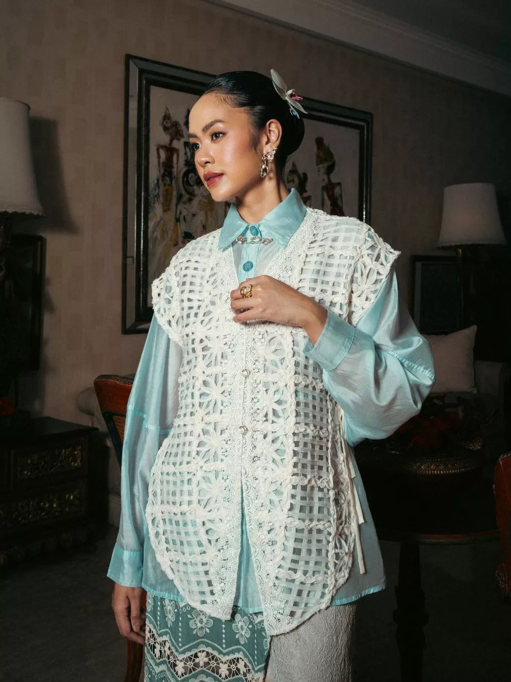 Gaiya Vest Chiffon - LR Studio