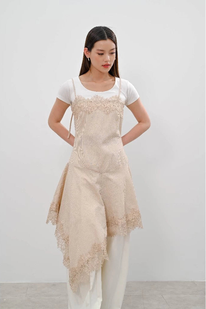Kiran Dress Beige - Alexalexa