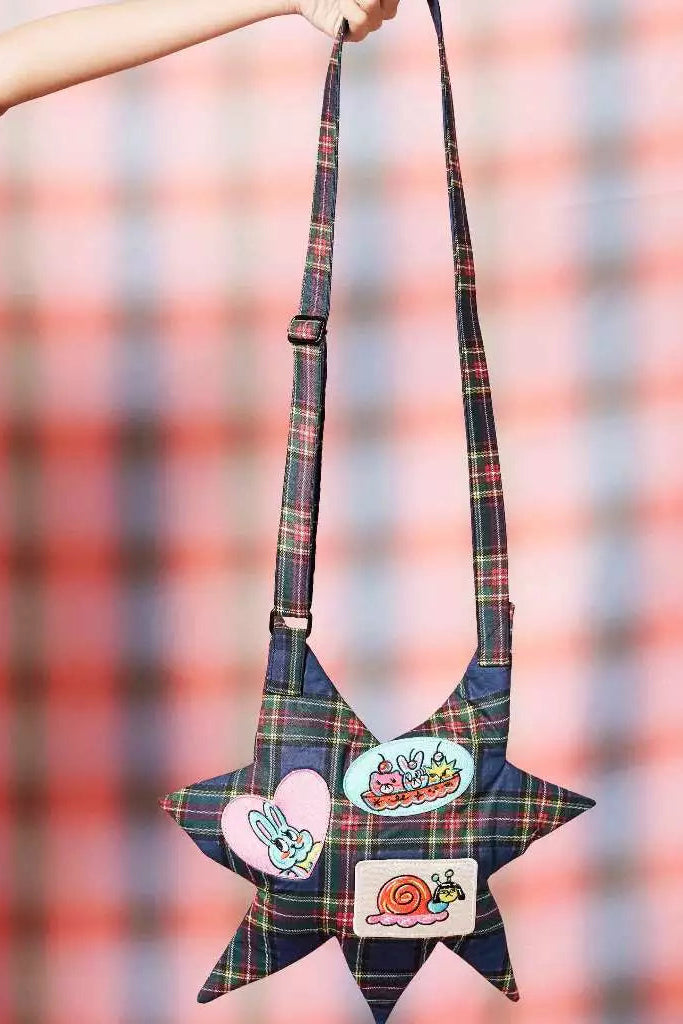 Plaid Playdate Sling Bag Star - Liunic On Things