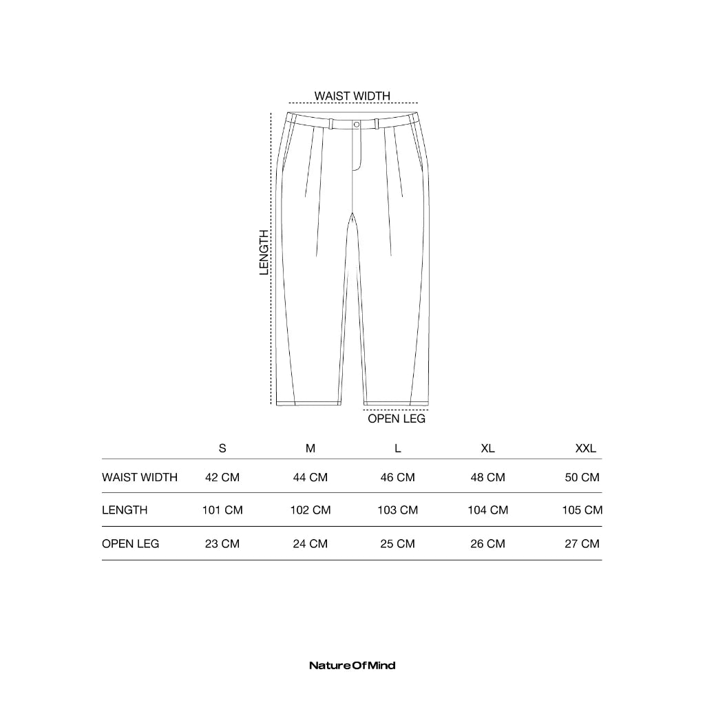 Two Tucked Barrel Pants Cream - Nature Of Mind