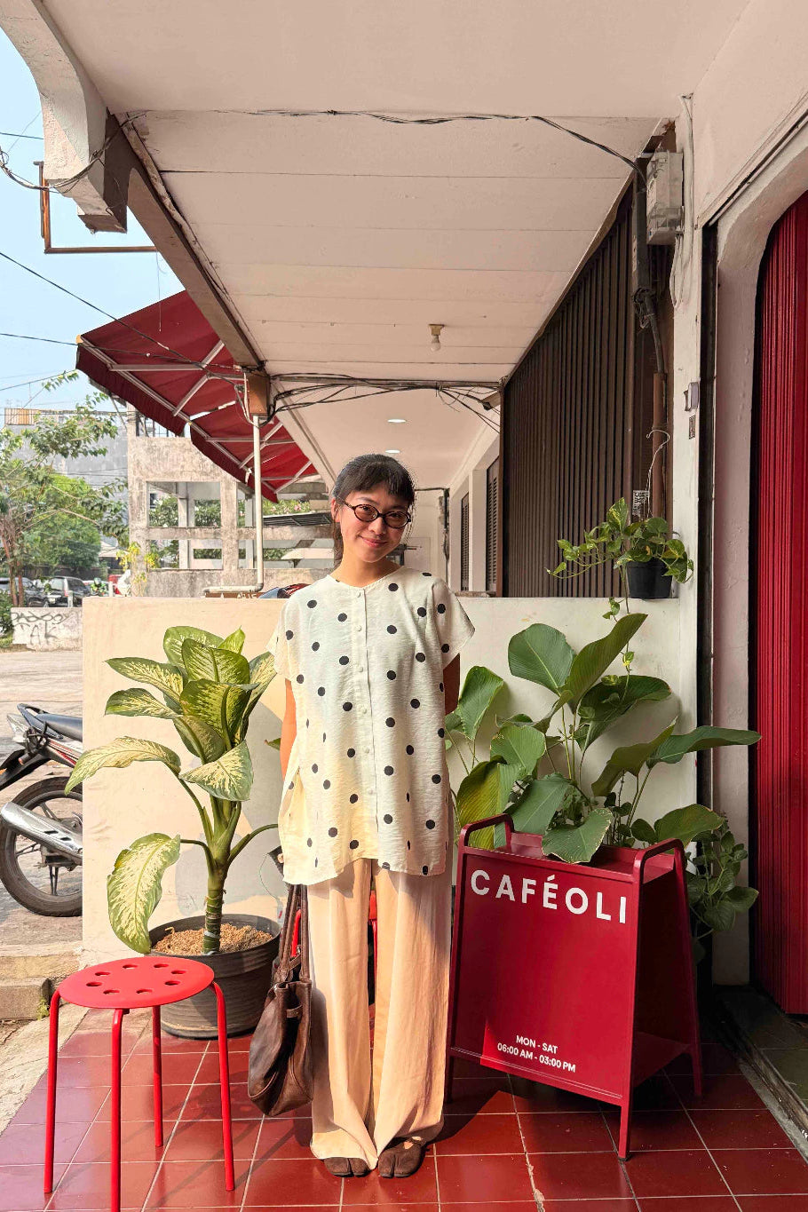 Yuna Top Polka White - Monday To Friday