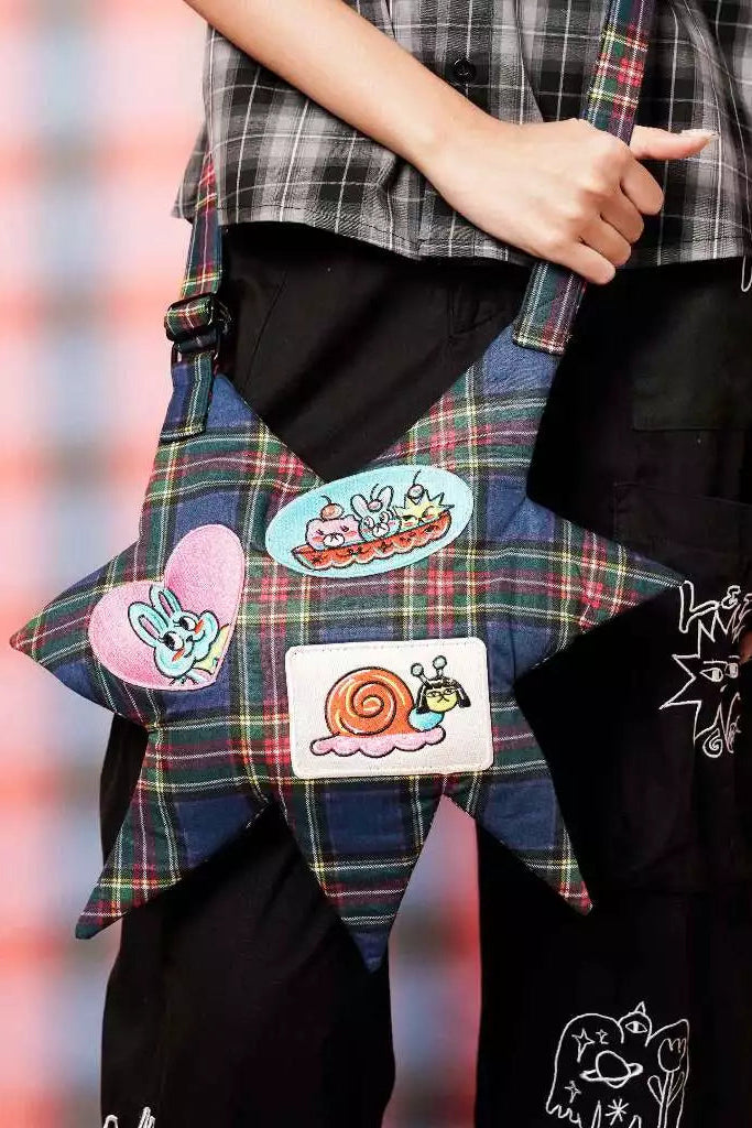 Plaid Playdate Sling Bag Star - Liunic On Things