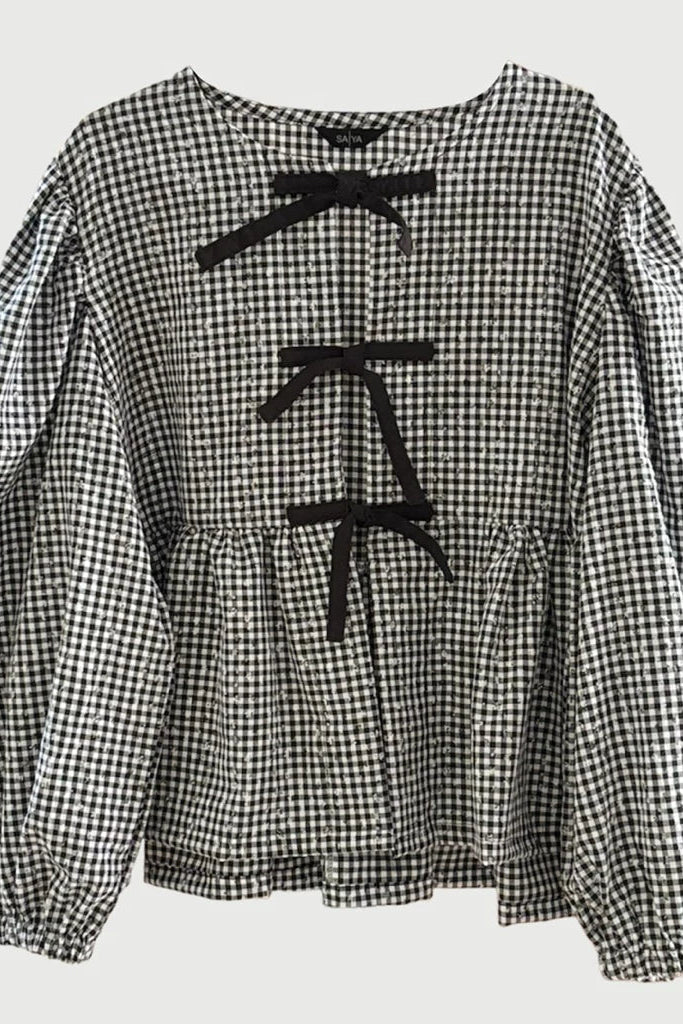 Ribbon Puff Black - Saya Saya