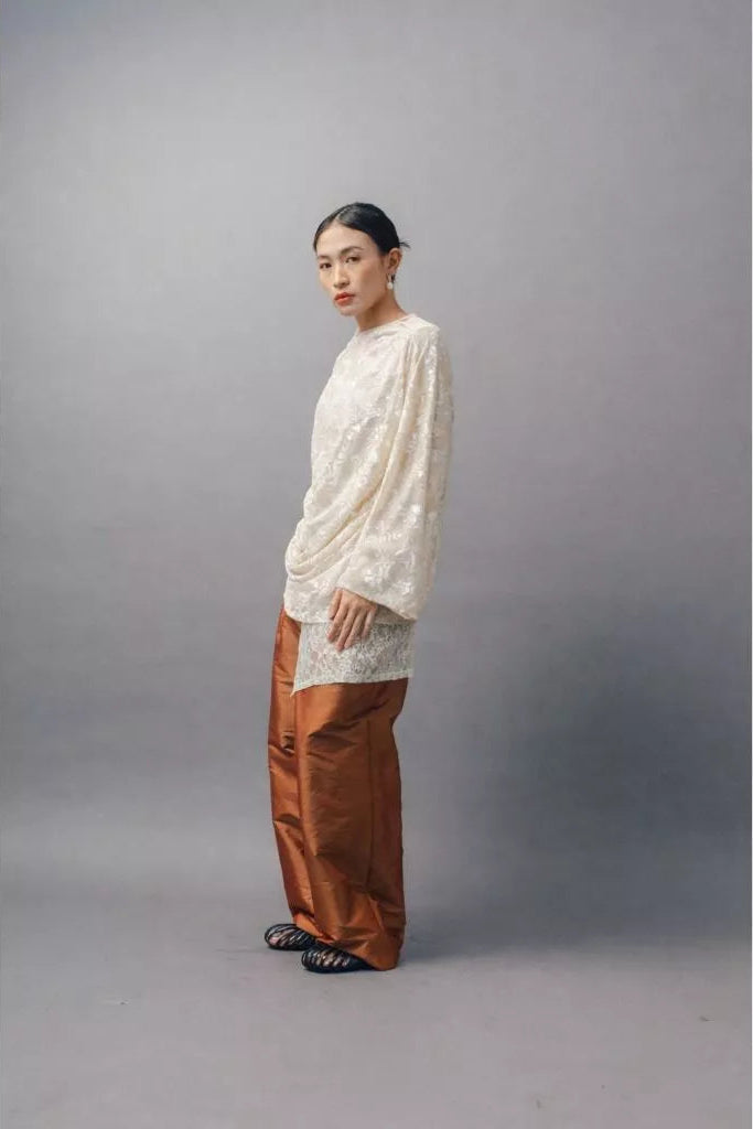 Sora Lace Blouse Porcelain - Wad Studio