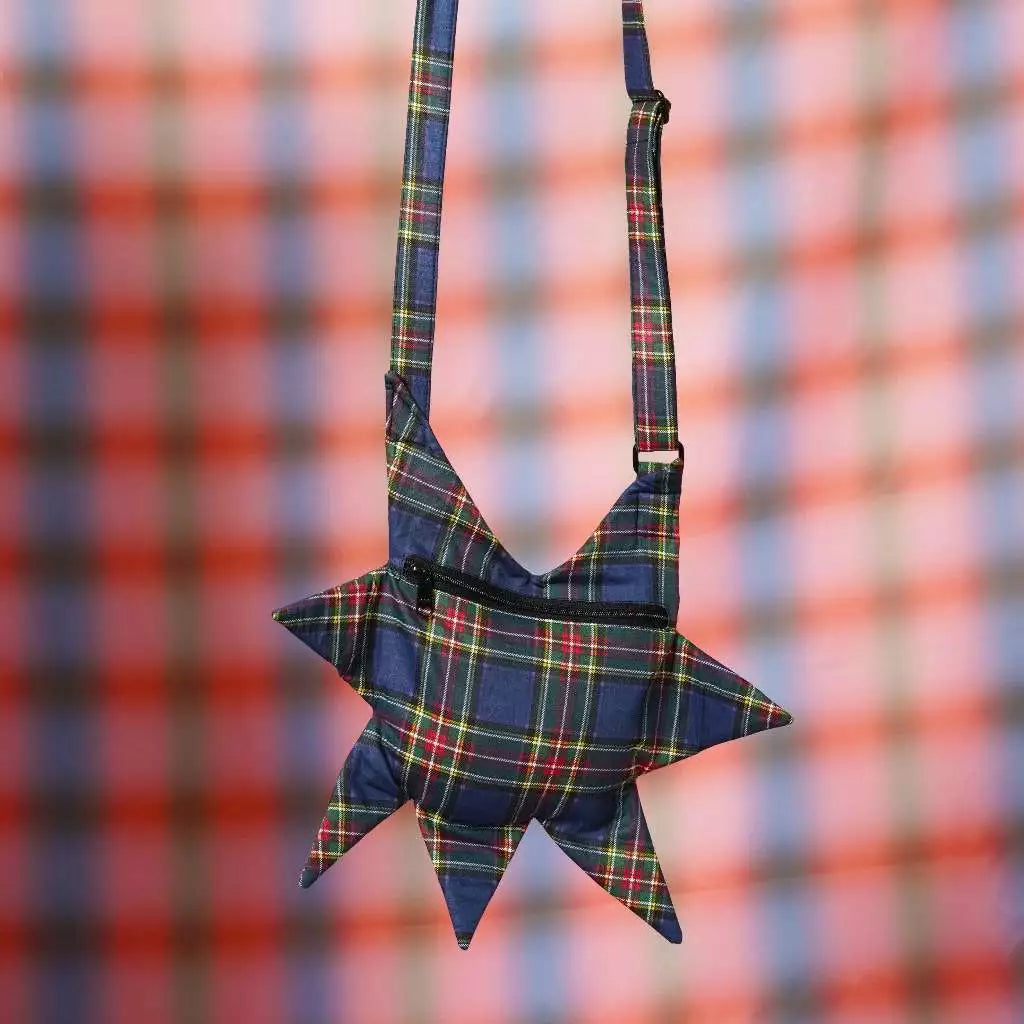 Plaid Playdate Sling Bag Star - Liunic On Things