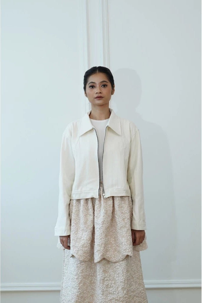 Calla Jacket In Broken White - Jinzu