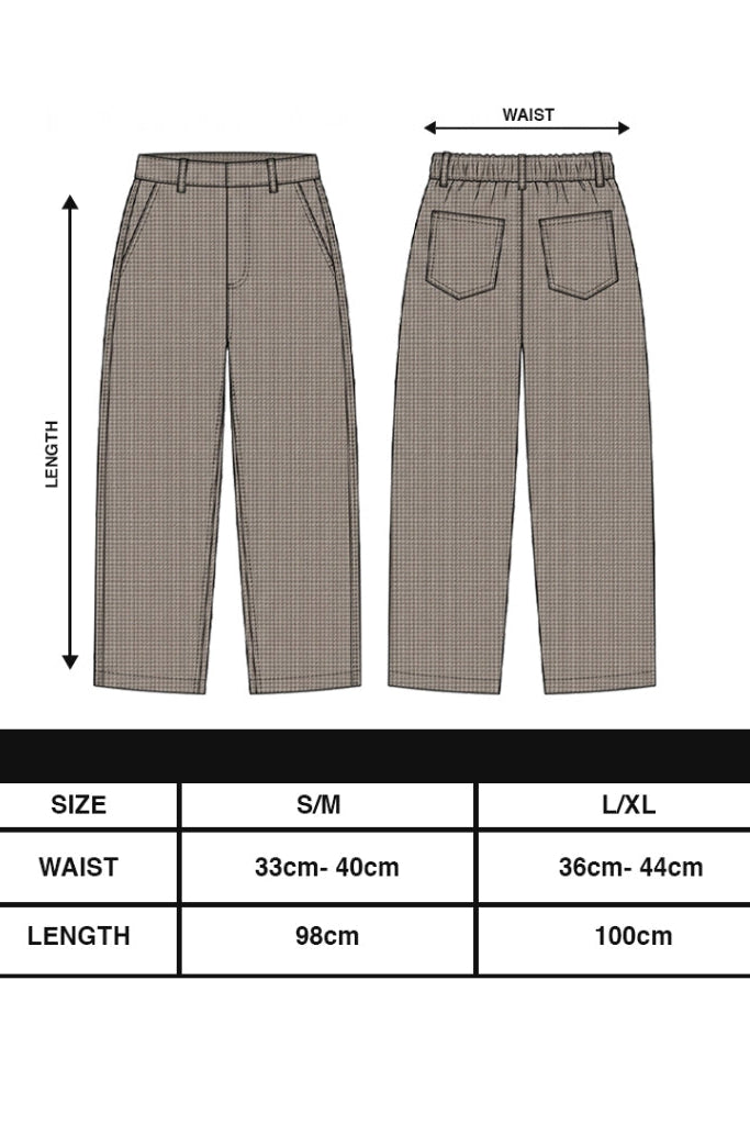 Ramona Longpants Kotak Kotak Brown - Basico