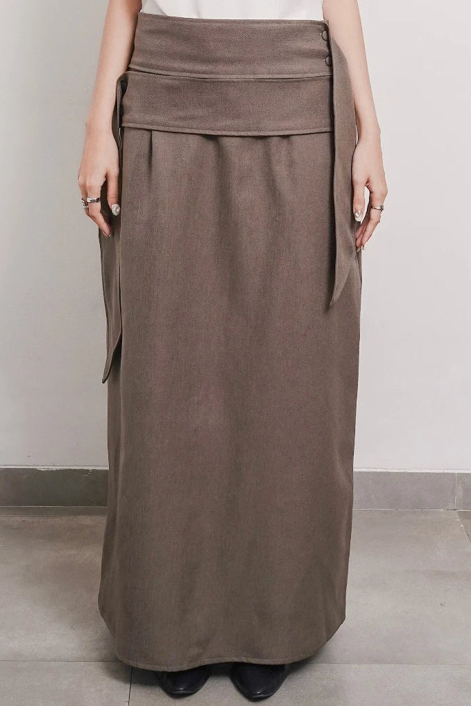 Renee Drpaed Wrap Skirt Latte - Isoos Studios