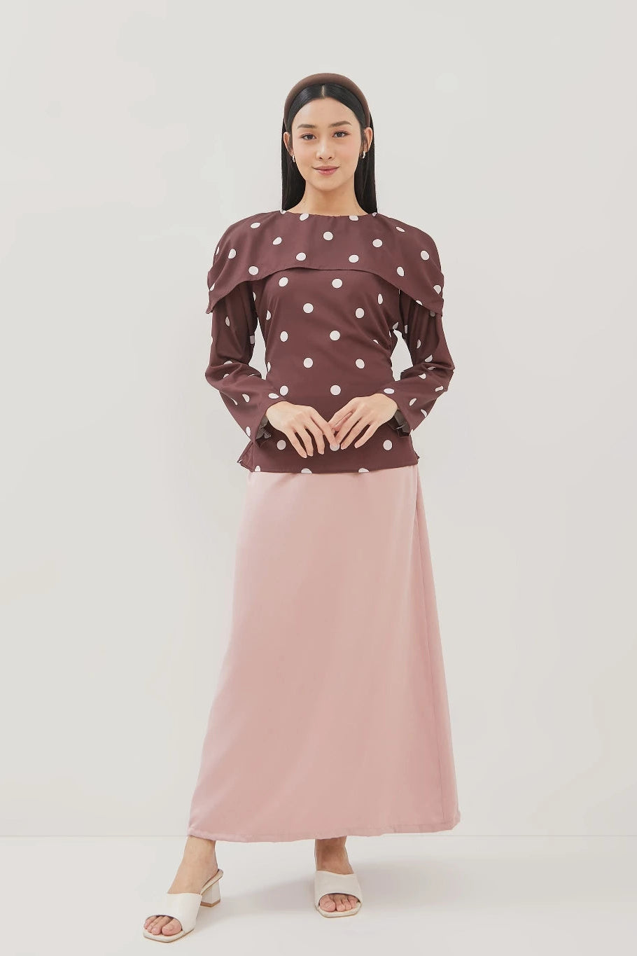 Annie Shoulder Top Coffe - Vintage House