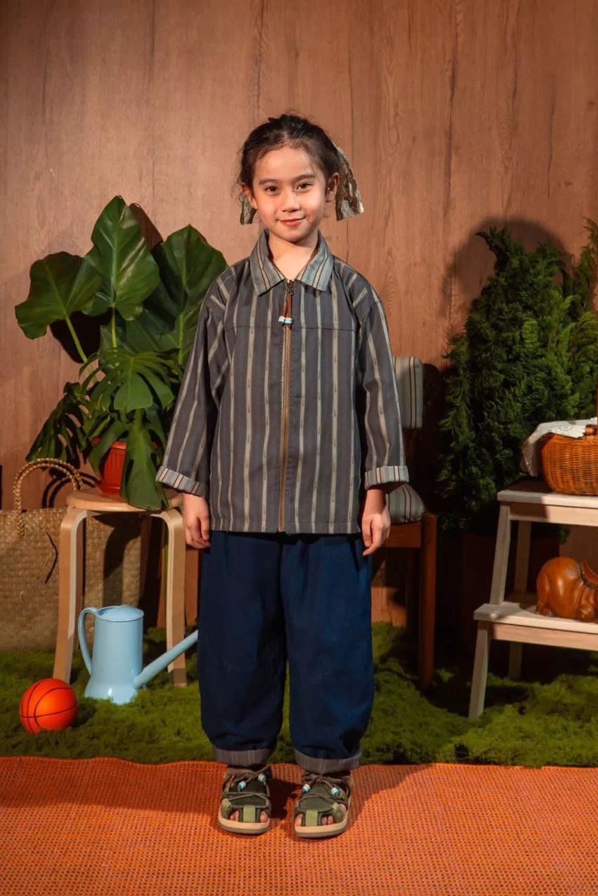 HGL Bambini - Sabine And Heem x Karrot - Emory Twill Denim Big Pants Blue - Karrot