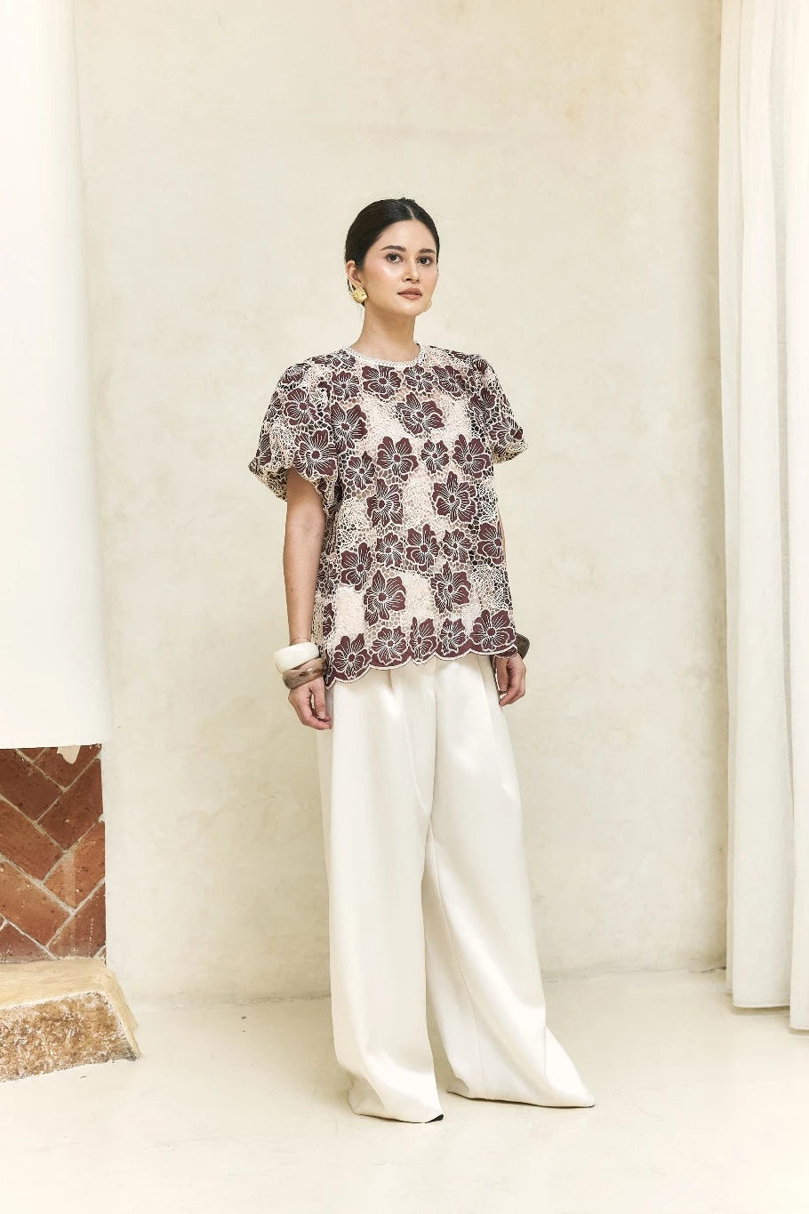 Lova Blouse Maroon - Mine