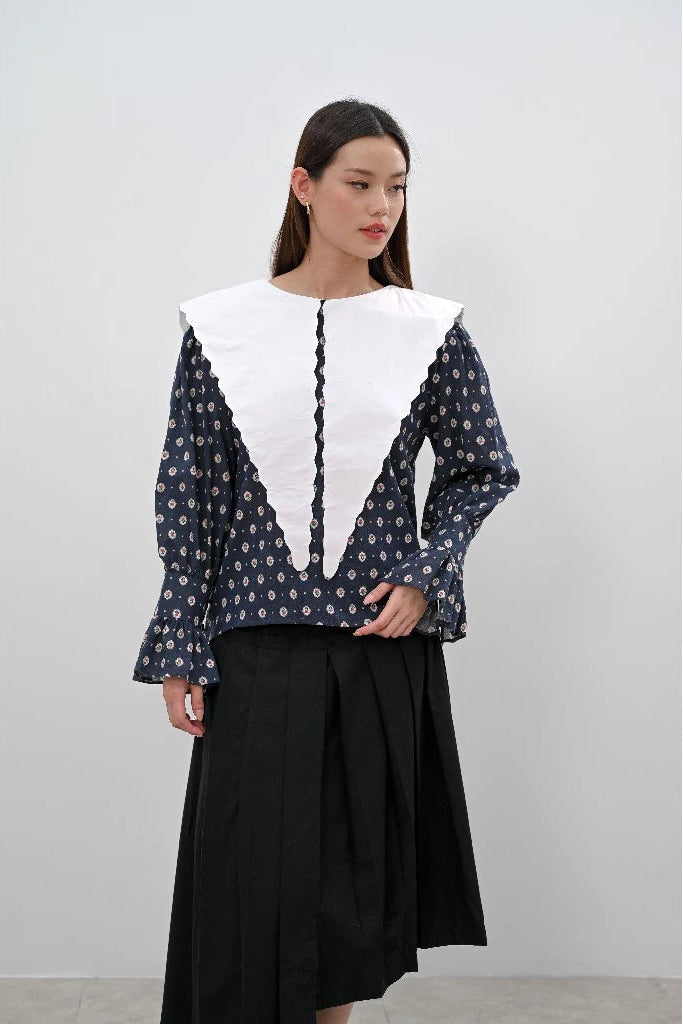 Fara Top Navy Blue - Alexalexa