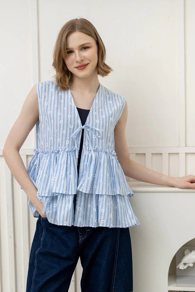 Marie Vest Light Blue - Saya Saya