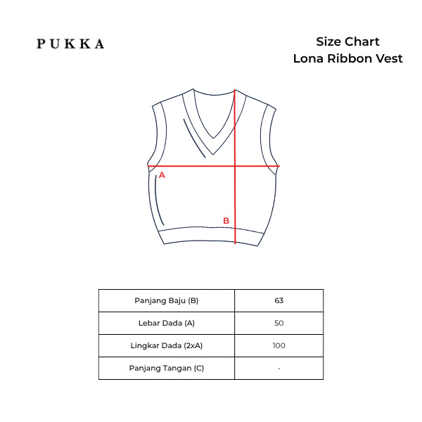 Lona Ribbon Vest Denim - Pukka